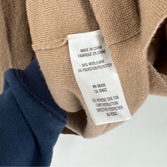 Theory Trincy Cardigan in Sandstorm Wool Long Sleeve Draped Open Front Longline - Picture 7 of 16